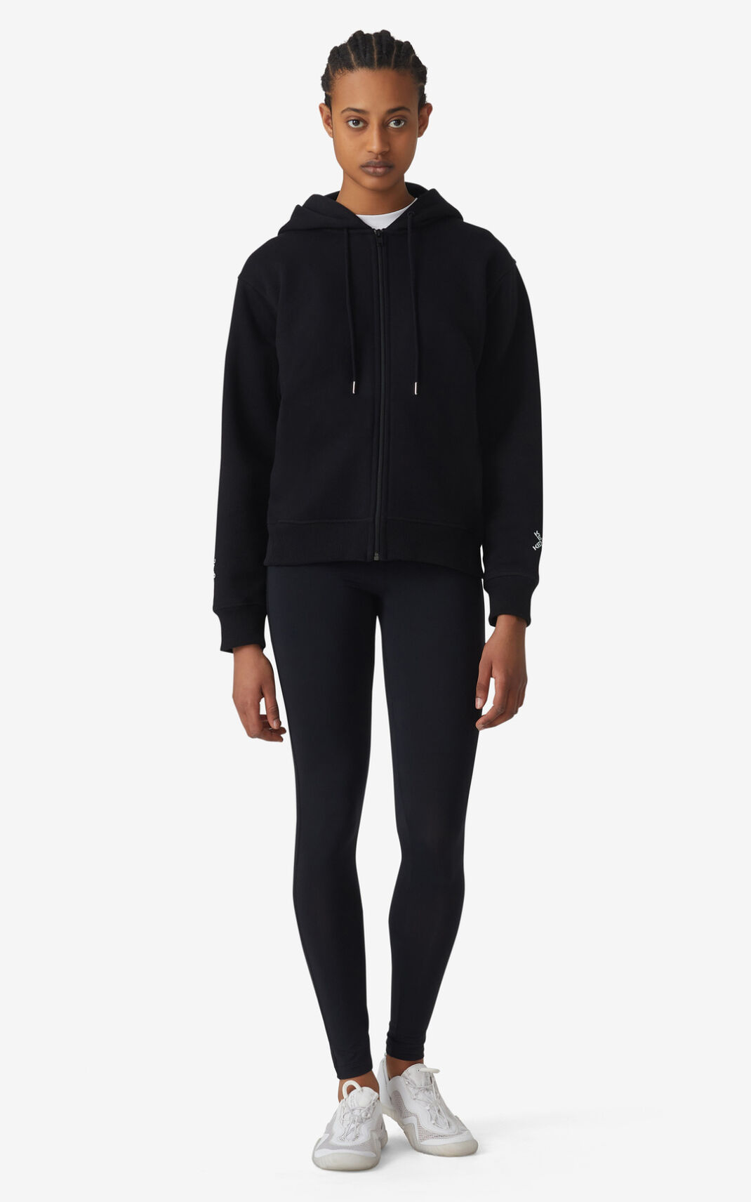 Kenzo Sport Big X zipped Sweatshirt Bayan Siyah | 1607-EYZTX